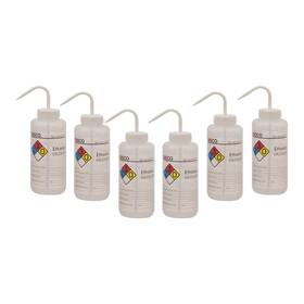 Chwb1042pk6 Eisco 6pk Wash Bottle For Ethanol 1000ml Labeled With Color Coded Chemical Sa