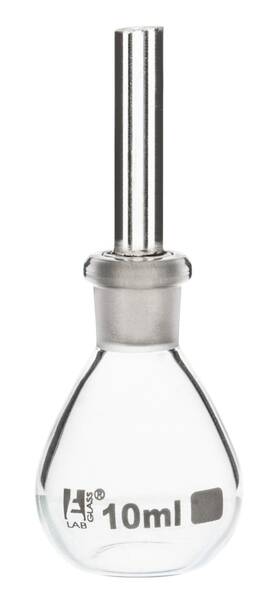 Ph0122c Eisco 10ml Specific Gravity Bottle - Borosilicate Glass Flat Bottom With Perforat