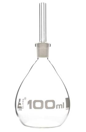 Ph0122d Eisco Specific Gravity Bottle 100ml - Flat Bottom With Perforated Stopper Borosilic