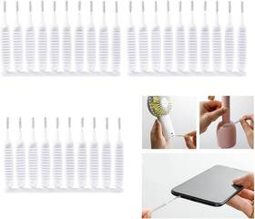 Elane 609755176840 30 Pcs Shower Head Cleaning Brush Gap Hole Anti-clogging White
