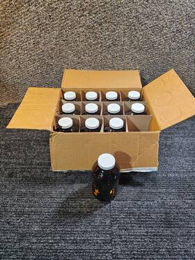 Apc1213 Environmental Express Qty 12 Wide-mouth Amber Glass Bottle Level 1 1000 Ml