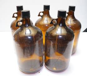Apc2810 Environmental Express Apc2800 New Case Of 5 Glass Safety Coated Jug Amber 1 Gal