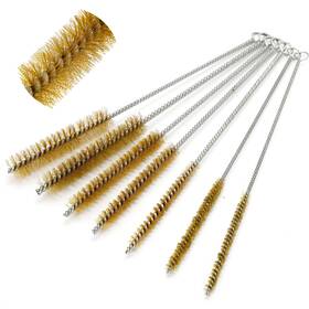 Xyy-sz-7p Eomtur 7-piece Brass Wire Brush Kit Stainless Steel Bottle For Tube Yellow