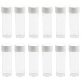 Erioctry 761290898431 25ml Plastic Containers Tubes Vials 12 Count Pack Of 1 Clear