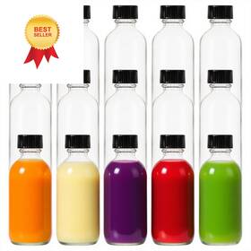 600808 Fanstinow 2 Oz 60ml 15 Pack Leak-proof Clear Glass Boston 15pack