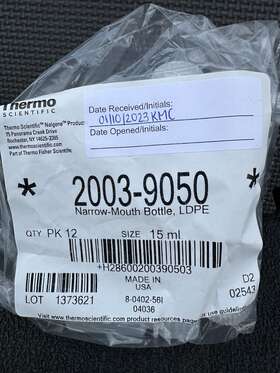 2003-9050 Fisher Scientific Thermo Nalgene Narrow-mouth Ldpe Bottles With Closure 15ml New