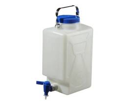 03-007-643 Fisher Scientific Fisherbrand New 9l Hdpe Rectangular Carboy With Spigot Wide Mouth