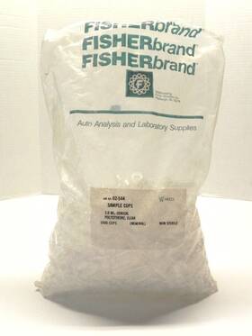 02-544 Fisherbrand Fisher Brand Lot Of Sample Conical Polystyrene Mixed 2.0 Ml And 4.0 Cups Used 02-544 Fisherbrand Fisher Brand Lot Of Sample Conical Polystyrene Mixed 2.0 Ml And 4.0 Cups Used