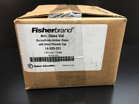 14-955-331 Fisherbrand Cat No 4ml Glass Vial Amber With Cap