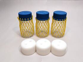 Fb800100 Fisherbrand 100ml Glass Media Storage Bottles W Caps Lot 3