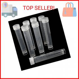Fubeasi 201711020914 Z-color 10pcs 10ml Lab Plastic Frozen Test Tubes Vial Seal Cap Container For