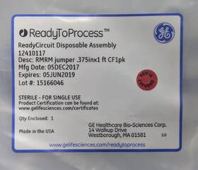 12410117 G.e Life Sciences Readycircuit Rmrm Jumper 0.375 Inch X 1 Ft. Cf1pk -