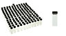 Gb1-12 Se Clear Glass Vials Black Caps Gold Panning Oils