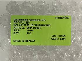 62121a2-10 Gerresheimer 504 Glass Serum Vials 10 Ml P/n 2 Cases Of 252 New