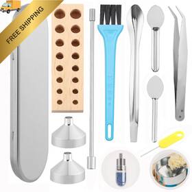 Gibtikoy 607601488475 11 Pcs Filling Machine Kit For Size #000 To #5 - Includes Filler Tray Silver