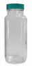 Glc-01336 Qorpak Wide Mouth French Square Bottle Sampling Glass Clear Pk