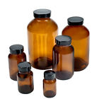 Glc-02176 Qorpak Amber Wide Mouth Packer Bottles With Pv Caps