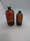 Glc-02271 Qorpak Of Amber Plastic Coated Glass Bottle With Cap Lot