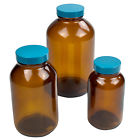 Glc-02290 Not Listed Safety Coated Amber Glass Wide Mouth Bottle With
