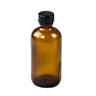 Glc-07985 Not Listed Amber Boston Round Glass Bottles With Caps