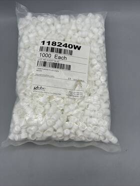 118240w Globe Scientific Polyethylene White Flange Plug Cap For Test Tubes 13mm