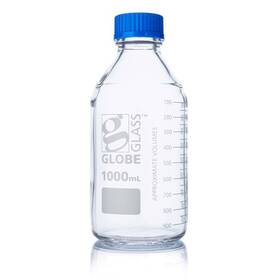 8101000 Globe Scientific Bottle Media Glass 1000ml Gl45 Screw Cap