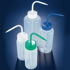 Wgw238p Globe Scientific Ldpe Wash Bottle Wide Mouth 500ml Capacity Yellow Screwcap Pack Of 5