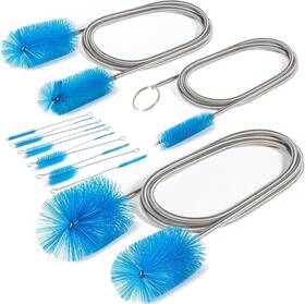Hs112 Glurpzap Cleaning Brush 13pcs Stainless Steel Nylon Set Flexible And Blue
