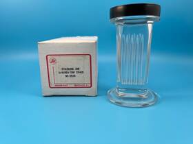 90-3518 Graham-field Coplin Glass Vertical Staining Jar With Screw-on Cover - 10 Slide Capacity New