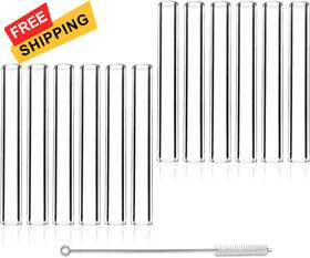 Gtysmox 736482567280 4 Inches 12 Pcs Transparent Borosilicate Glass Tubes 10mm Diameter