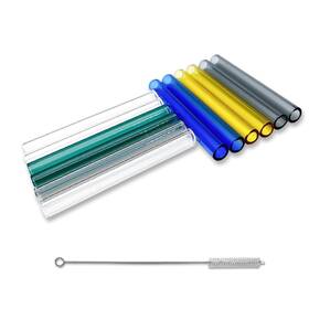 Gtysmox 736482567396 12 Pcs 4 Inches Borosilicate Glass Tubes 5 Colors 12mm