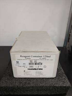 194052 Hamilton 12 Box 120ml Reagent Reservoir Self-standing With Barcode Label 194052 Hamilton 12 Box 120ml Reagent Reservoir Self-standing With Barcode Label
