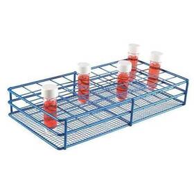 Hs120088 Heathrow Scientific Test Tube Rack Epoxy-coated Steel Blue