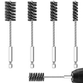 Zhw1116 Hicarer 4 Pcs Stainless Steel Wire Brush For Drill Bore Set With Hex