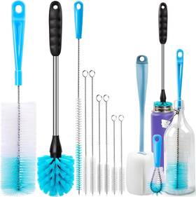 Ps-2327 Holikme Bottle Brush Tube Cleaning Lab Set With Long Handle Cup Cleaner Azul