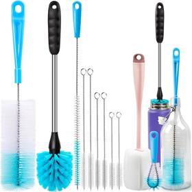 Ps-2328 Holikme Bottle Brush Tube Cleaning Lab Set With Long Handle Cup Cleaner Pink