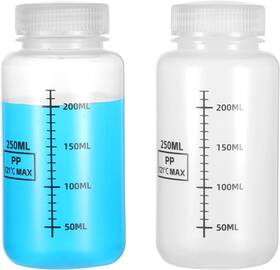 679664 Hpmjz 1 Plastic 2-pack 8oz/250ml Wide Mouth Bottles Food-grade Leak-proof Pp Container