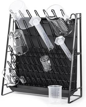 Iv-ldr225 Inevibe Drying Rack For Lab Glassware And Bottles - Laboratory Draining Dryer Black