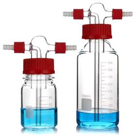 Jiaofengheng 465278549828 Lab Graduated Gas Washing Bottle Borosilicate Glass Buffer Chemist