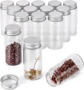 22jw098 Jiuwu 15 Pack Small Glass Jars 2 Oz Bottle With Lids 60 Ml Bottles