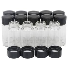 Jiuwu 611138952583 14pcs 5ml Mini Clear Glass Bottle Vials And Plastic Cap Small Essential Oil