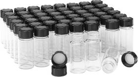Jiuwu 701304985474 Clear Glass Vials With Screwcap Empty Bottles Liquid Sampling Sample