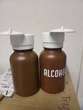 Jorvet 723754005182 Alcohol Dispensing Bottle Amber Plastic 8oz. Includes Both