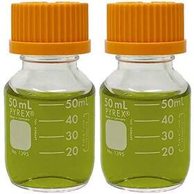 1395-50 Karter Scientific Pack Pyrex #1395-50 50ml Round Media Storage Bottles With Gl32 Screw Cap