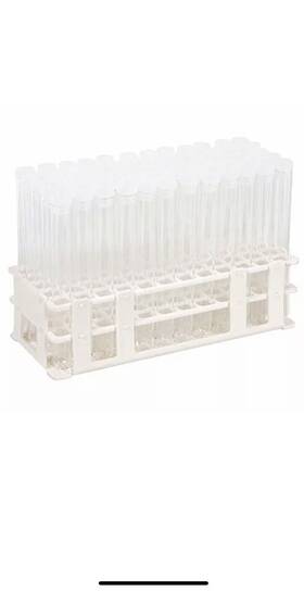 402l2 Karter Scientific Kit White Plastc Rack 60-16x150mm Plastic Test Tubes And 60 Caps