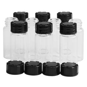 Kesell 360tfz078 10pcs 10ml Glass Bottles With Screw Cap Small Sample Vial Clear 10ml-10 Pack