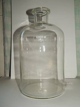14607-4000 Kimax 4000ml 4l Reservoir Lab Glass Bottle 3/8 Inch Bottom Hose Outlet
