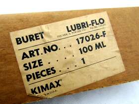 17026f-100 Kimax 17026f-50 Kimble Glass Buret Straight Bore Ptfe Stopcock Dust Cap 100ml