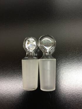 Kimax 24/40mm Glass Full Length Standard Taper Stoppers Lot 2 Pcs
