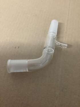 45005 Kimax Extended 105 Bent 24/40 Distillation Adapter With Vacuum Take-off #45005